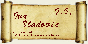 Iva Vladović vizit kartica